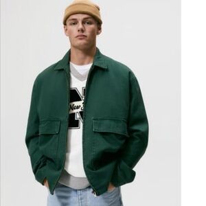Zara Green Bomber Jacket